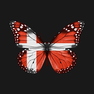 Danish Flag  Butterfly - Gift for Danish From Denmark T-Shirt