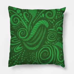 Emerald Green Chaos Pillow