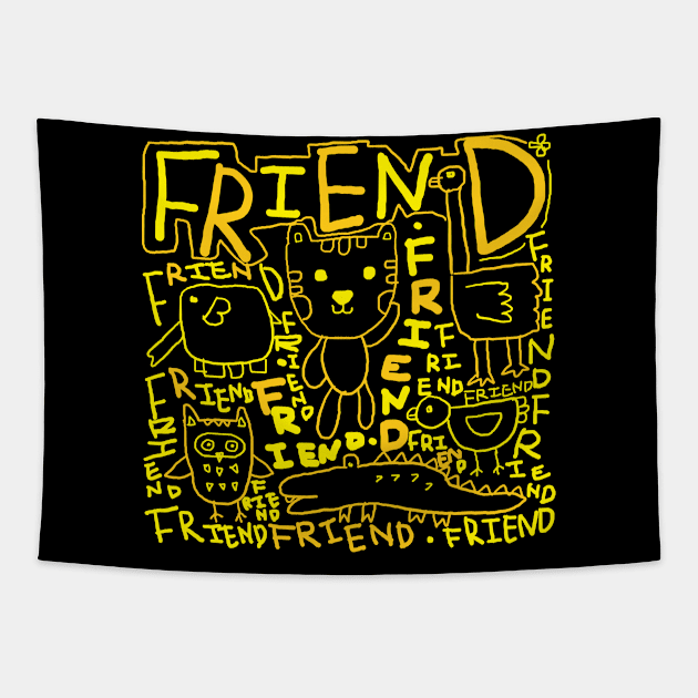 animal friend Tapestry by zzzozzo