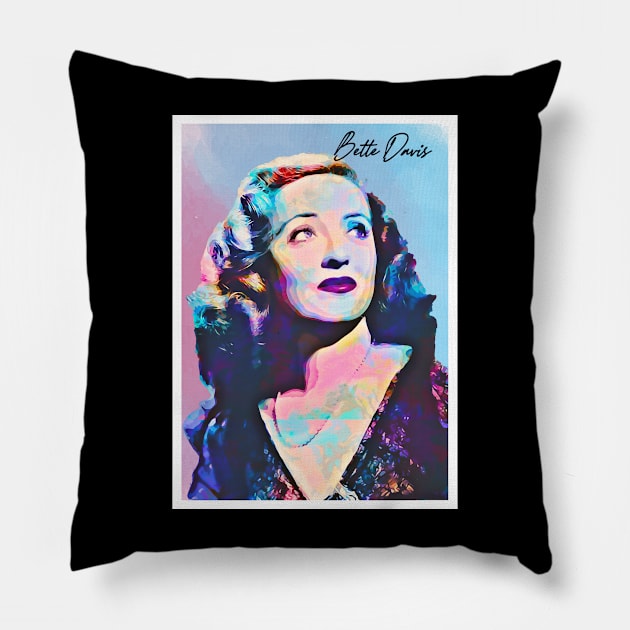 Poster Art Bette Davis Pillow by Next And Stop