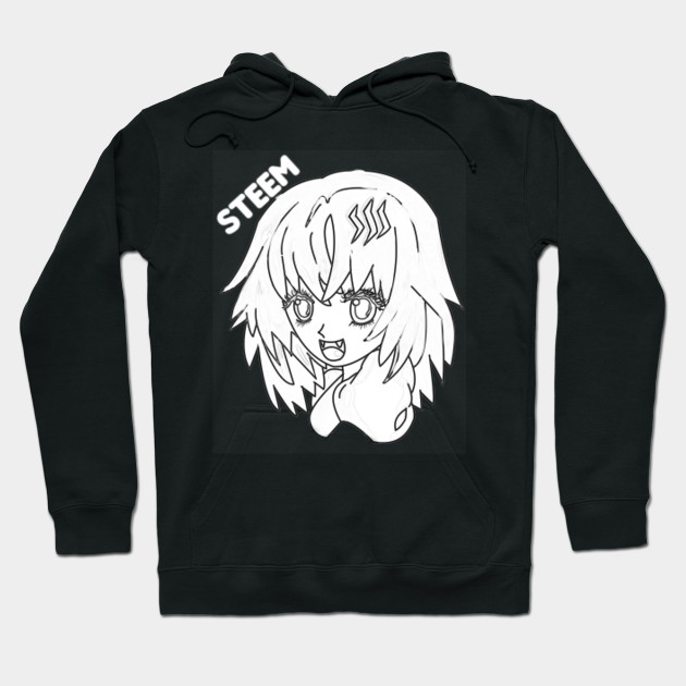 anime hoodie black and white