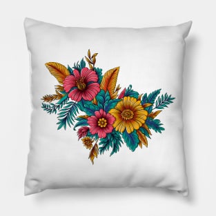 Colorful flowers. Pillow