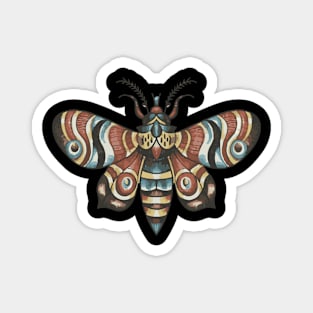 Vintage Retro Flash Tattoo Moth Magnet