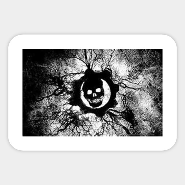 Gears Of War Logo White Version Gears Of War Sticker Teepublic