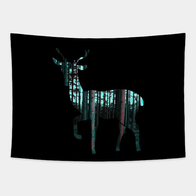 forest deer Tapestry by  Berbero