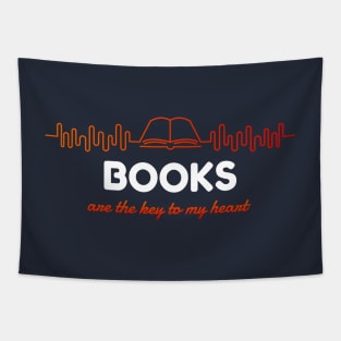 Books are the key to my heart Tapestry