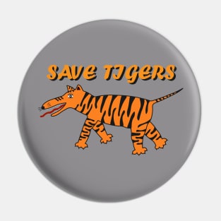 Save Tigers Pin