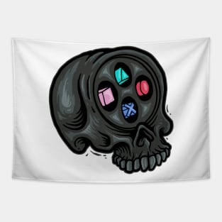 Game Controller Skull Tapestry