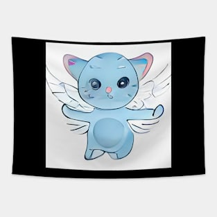 BLUE ANGEL CAT Tapestry