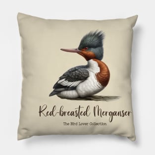 Red-breasted Merganser - The Bird Lover Collection Pillow