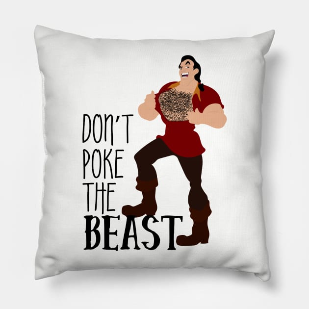 Don't Poke The Beast Pillow by VirGigiBurns