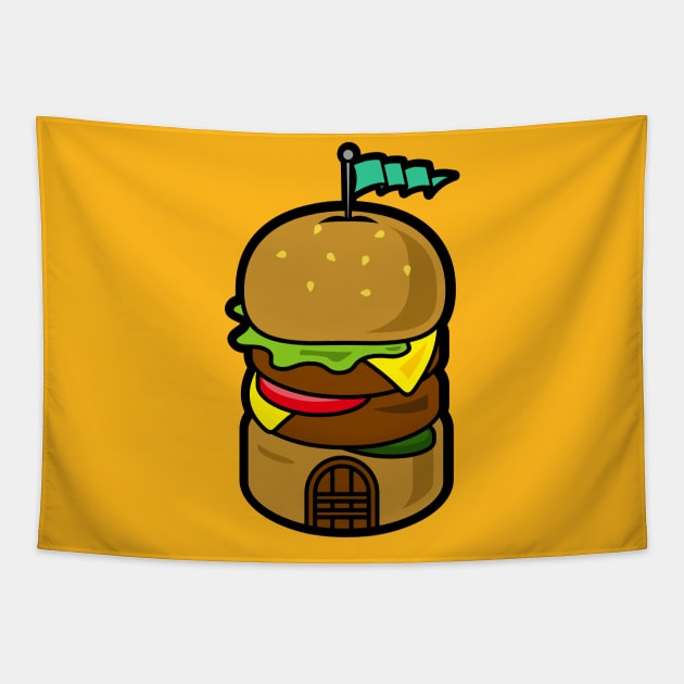 castel burger Tapestry by studiodsain