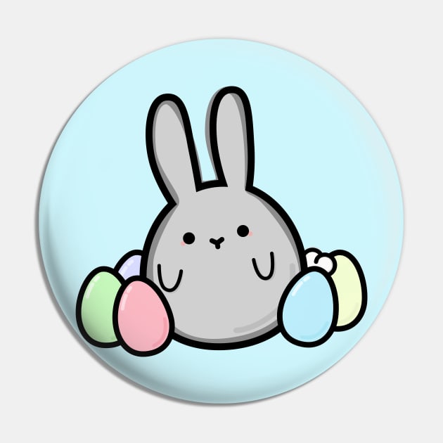 Cute Easter Bunny Pin by happyfruitsart