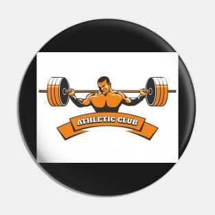 Athletic or Powerlifting Club Emblem Pin