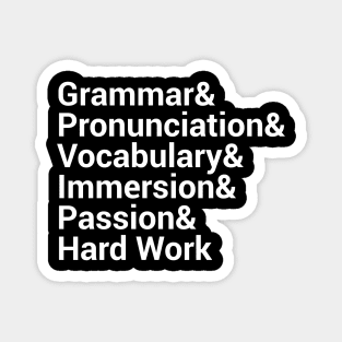 Language Learning List Magnet