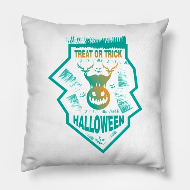 halloween deer chest costume Pillow by creative7