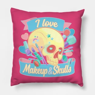 Makeup + Skulls Pillow