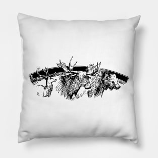 Caribou Moose Bear Pillow