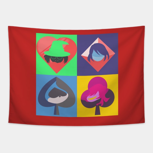 The Gang - Deltarune [Minimalist] Merchandise Tapestry by hitoridraws