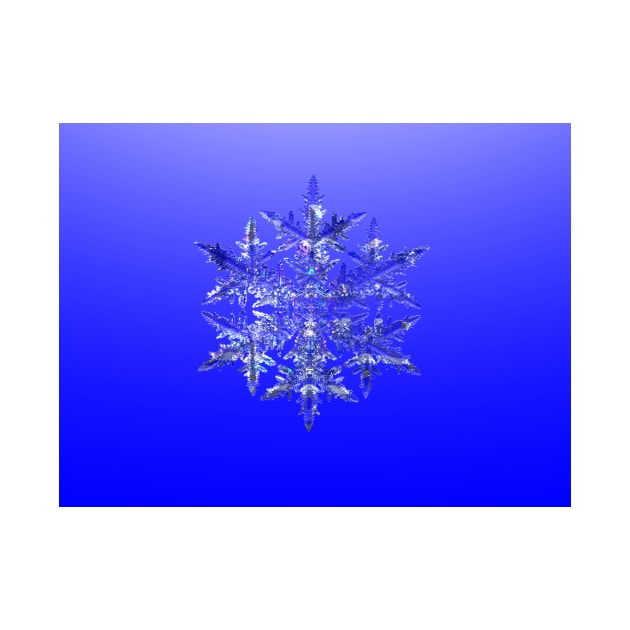 True Blue Fractal Snowflake by sciencenotes