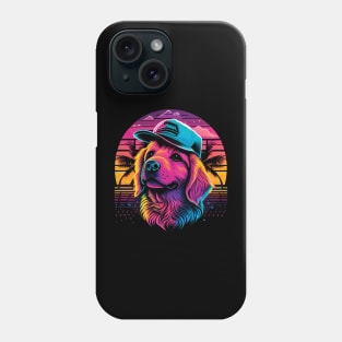 Golden retriever in cap Phone Case