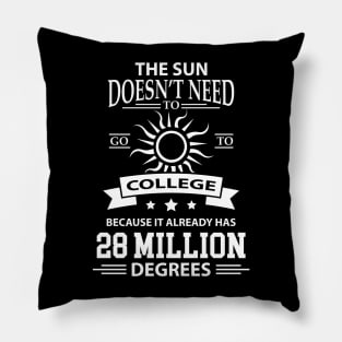 Funny Science Pun Graduation Joke Sun Researcher Scientist Pillow