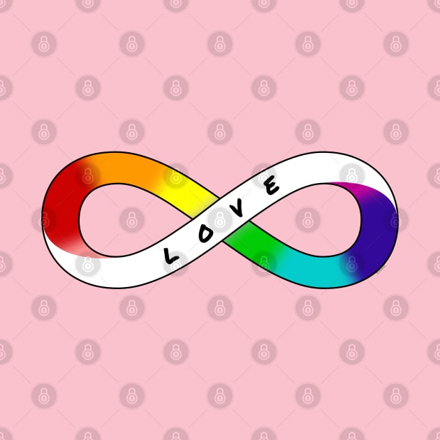 Love Neurodiversity - Rainbow Infinity Symbol for Actually Autistic Neurodivergent Pride Asperger's Autism ASD Acceptance & Support by bystander