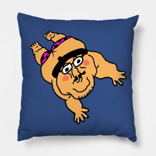 Happy Seniors Swimming Vacation Pillow