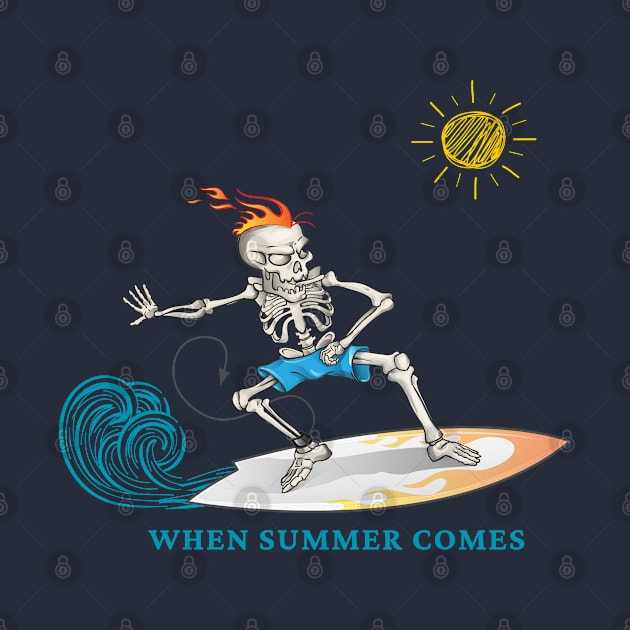 Skeleton surfing, when summer comes by TrendsCollection