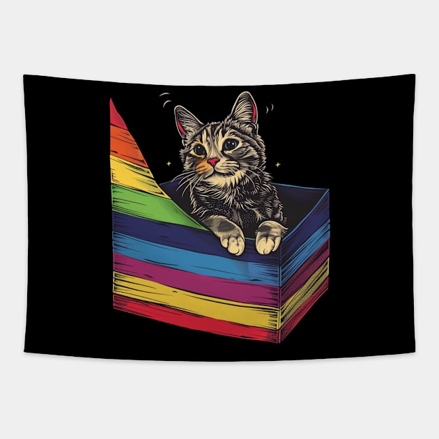 Cat LGBT Pride Tapestry by xXYazzyChanArtsXx