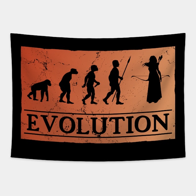 Archery Evolution Tapestry by NicGrayTees