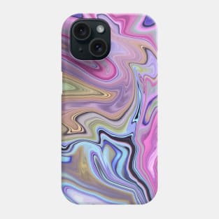 Liquid Marble, Swirling Purple and Blue Phone Case