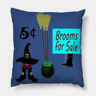 Halloween Brooms For Sale Pillow