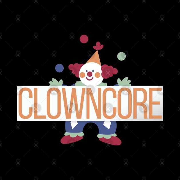 Clowncore flat design - Colorful Juggler by CursedContent