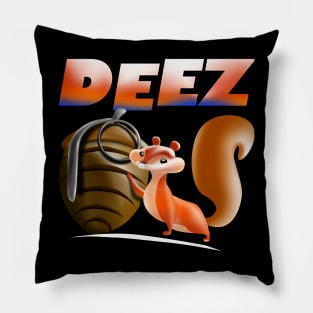 squirrel with grenade, Deez nuts, Pillow