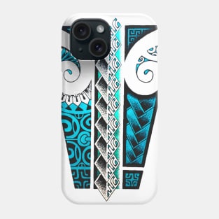 Polynesian tattoo art pixels Phone Case