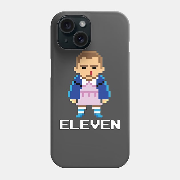 Stranger Things Eleven Pixel Character Phone Case by Rebus28