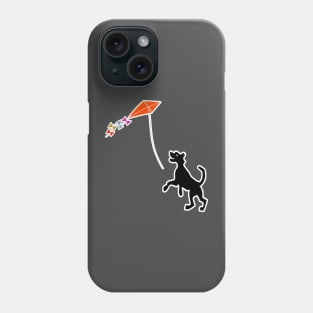 dog and paper airplane Phone Case