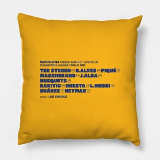 Barcelona Squad Final Champions 2015 Pillow