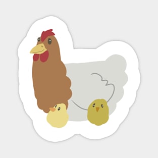 Chickens Drawn Badly Magnet