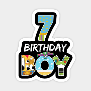 Toy Funny 7th Birthday Story B-day Gift For Boys Kids Magnet