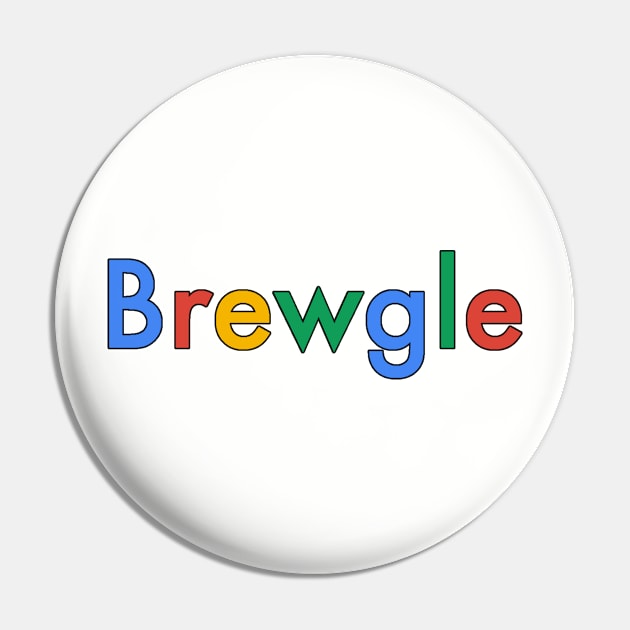 Brew Search Engine (Black Outline) Pin by PerzellBrewing