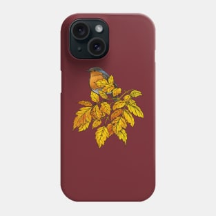 European robin on a tree Phone Case