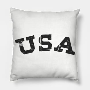 Retro USA Comfort Black Pillow