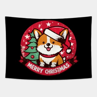 Christmas Corgi Tapestry