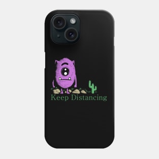 keep distancing monster doodle Phone Case