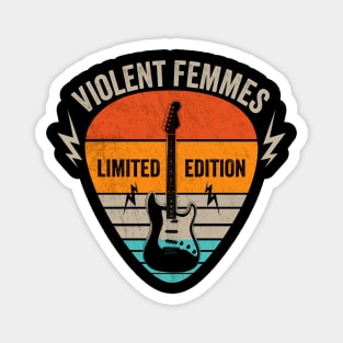 Vintage Violent Name Guitar Pick Limited Edition Birthday Magnet