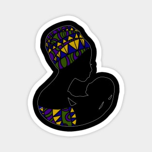 African Mom, Afro Woman with Baby, Black Pride, Mama Africa Magnet