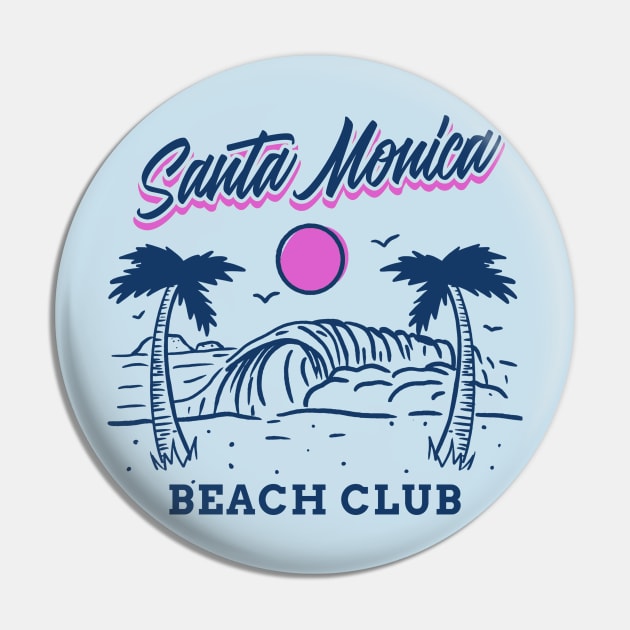 Santa Monica Beach Club Pin by funandgames