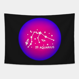 Aquarius Zodiac Sign Aura Tapestry